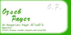 ozseb payer business card